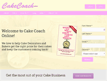 Tablet Screenshot of cakecoachonline.com